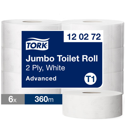 Toilet paper TORK ADVANCED JUMBO T1,120272, 2 rolls, 9.7 cm x 360 m, white