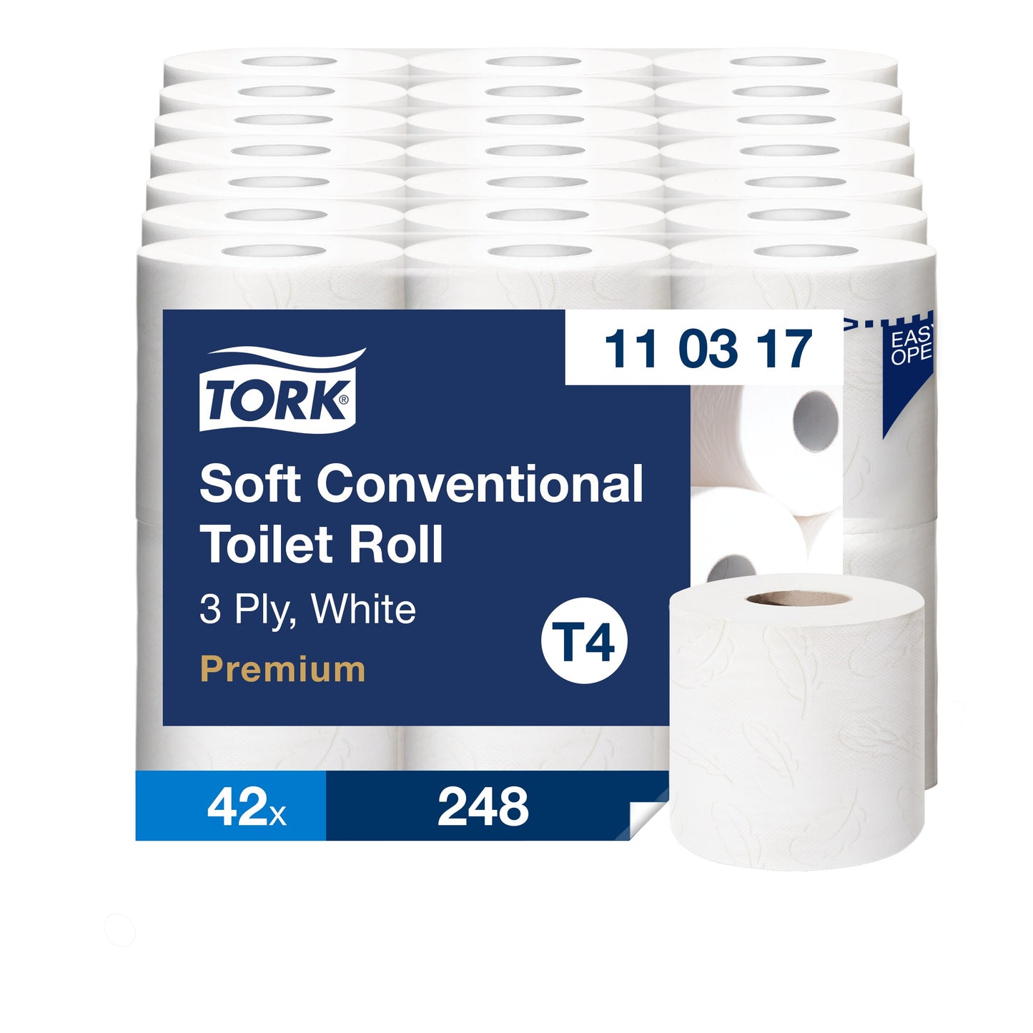 Toilet paper TORK PREMIUM EXTRA SOFT T4, 110317, 9.9cmx34.72m, 3 ply, 6 pcs/pack.
