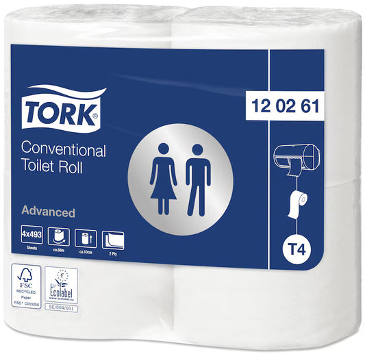 Toilet paper TORK ADVANCED T4, 120261, 2 ply, 9.9cmx69.4m, 4 pcs/pack.