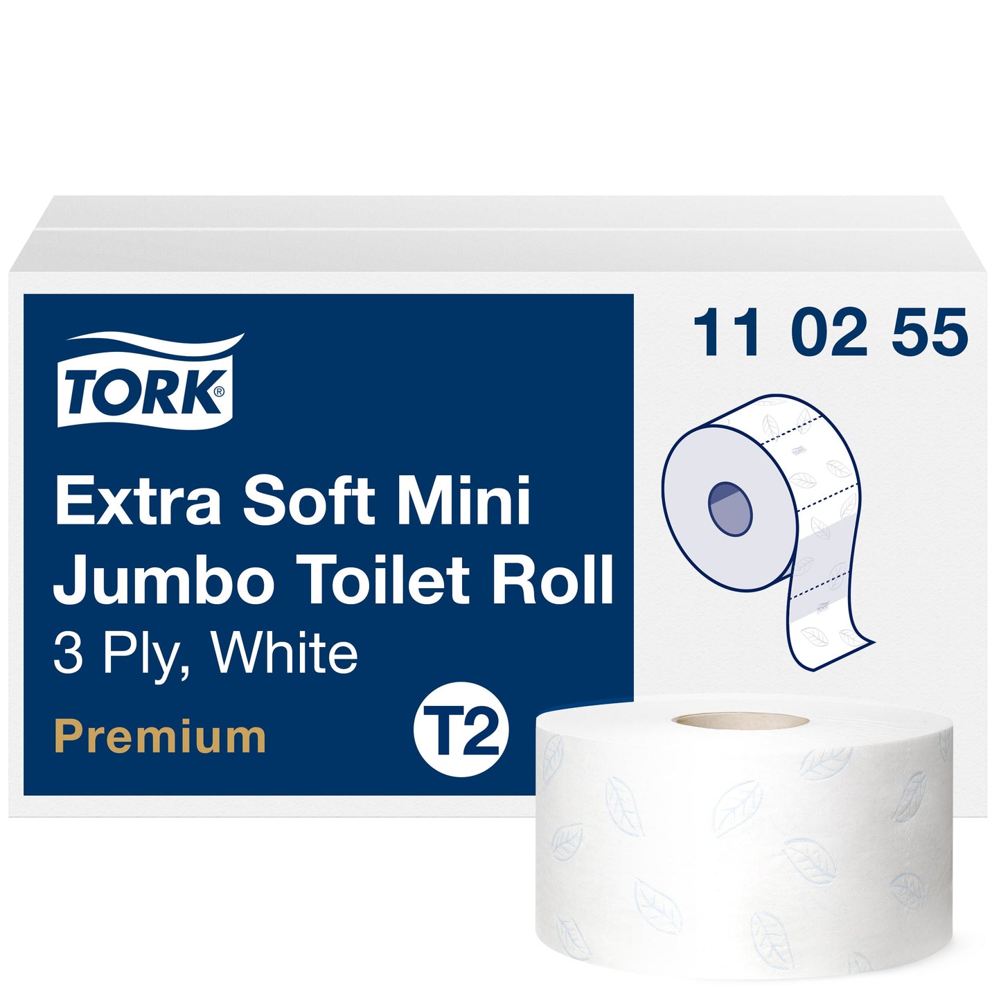 Toilet paper TORK PREMIUM MINI JUMBO EXTRA SOFT T2, 3 ply, 9.4 cm x 120 m, 110255