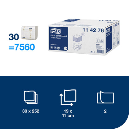 Tualetinis popierius TORK  EXTRA SOFT, T3 114276, 2.sl., 11 x 19 cm, balta sp.