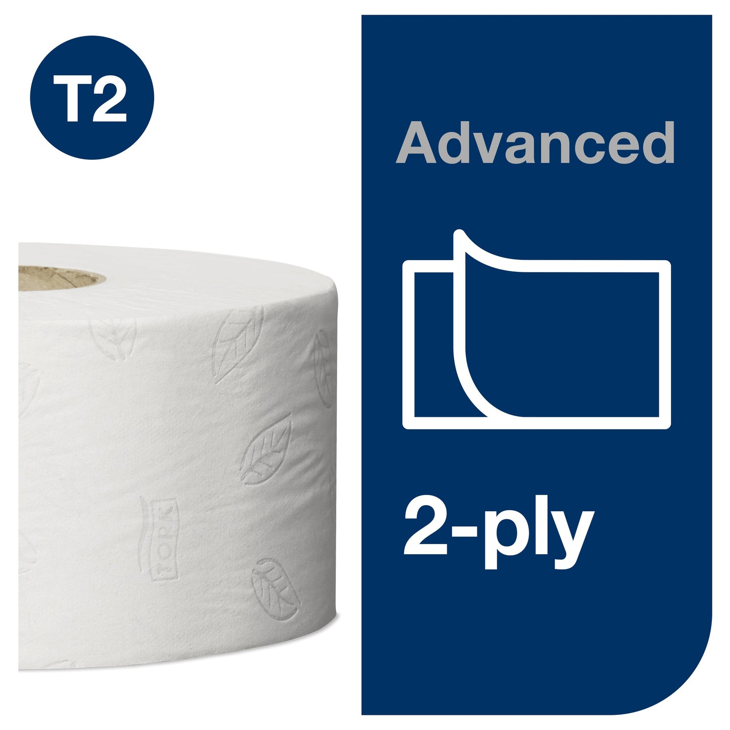 Tualetinis popierius TORK ADVANCED MINI JUMBO T2,120280, 2 sl., 9.4 cm x 170 m, balta sp.