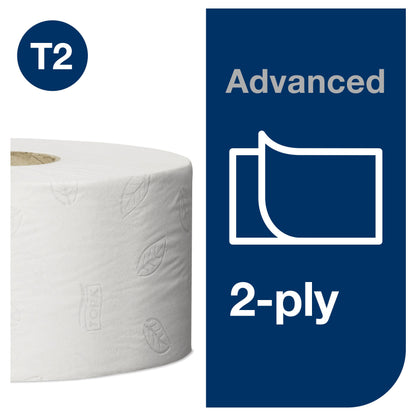 Tualetinis popierius TORK ADVANCED MINI JUMBO T2,120280, 2 sl., 9.4 cm x 170 m, balta sp.