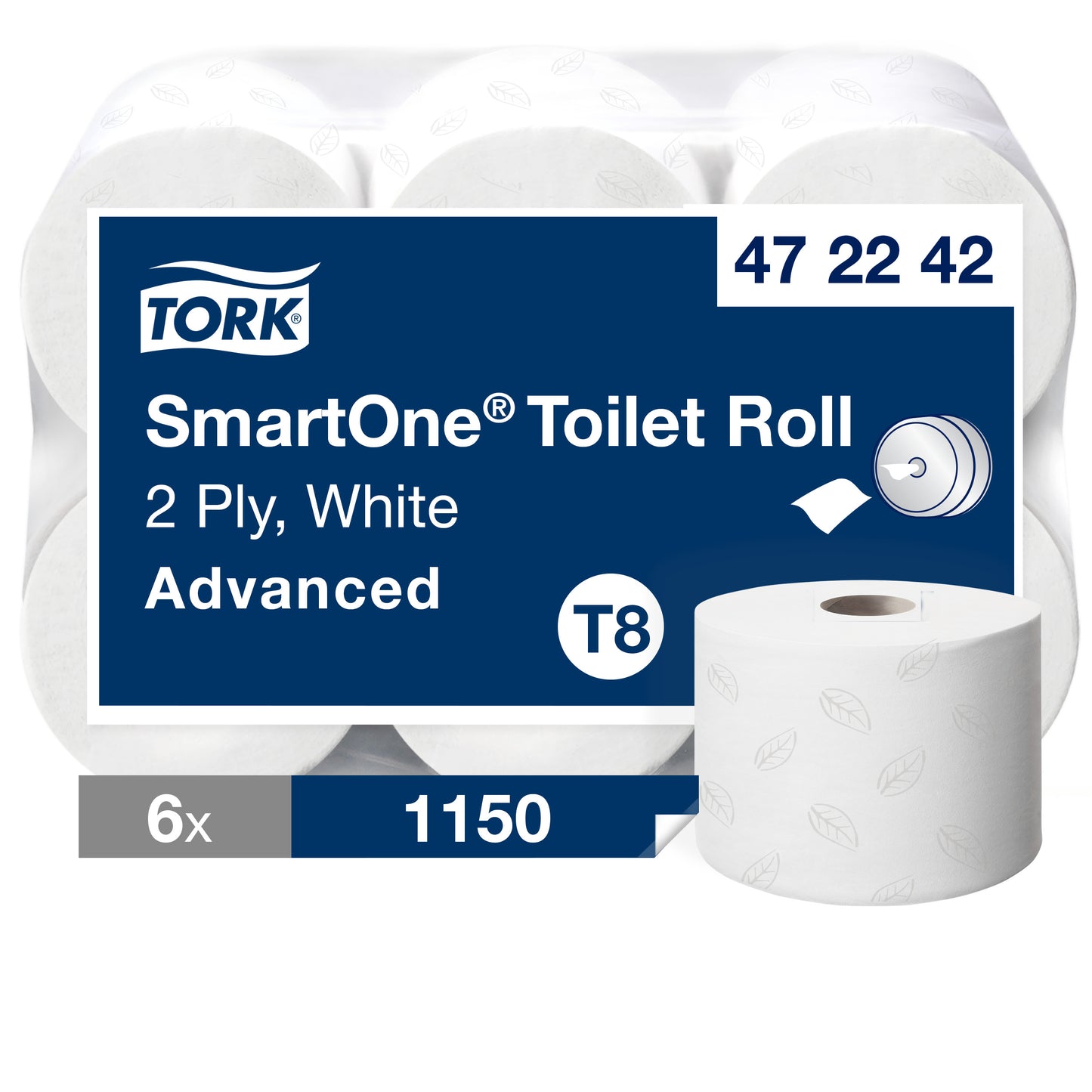 Toilet paper TORK, 472242, SMARTONE, 2 ply, 13.4x18 cm, 207 m, white