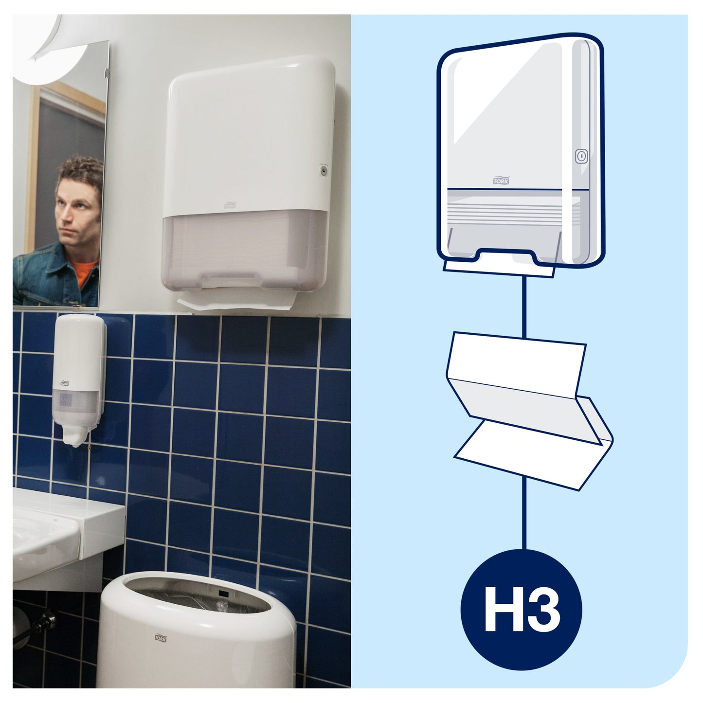 Hand cleaning wipes TORK Soft Singlefold H3, 290143, 2 ply, 250 serv., 23 x 22.6 cm, white