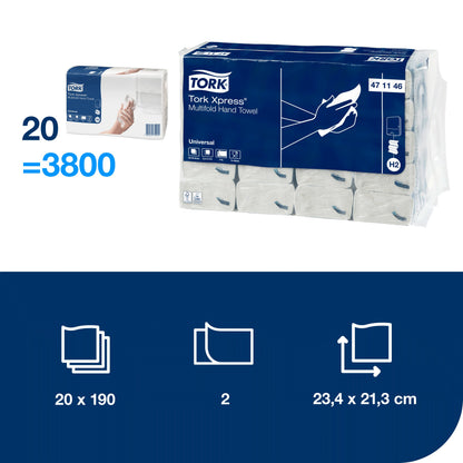 Hand towels MARATHON Preference H2, 2 ply, 190 sheets, 471146