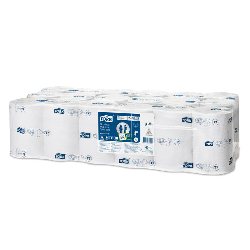 Toilet paper TORK Advanced Mid-size T7 472199, coreless, 2 ply, 9.3cmx103.5m, 36 pcs/pack.