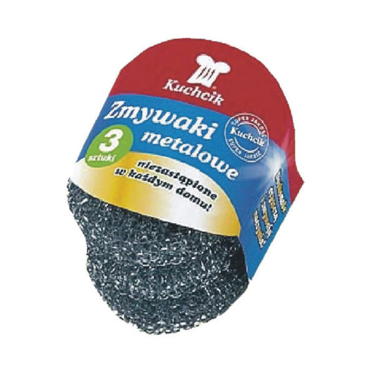 Metal pot scrubber KUCHCIK, 3 pcs./pack.