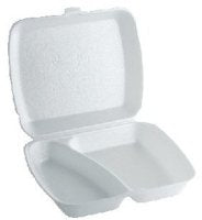 Box, for food MENU, XPS, 2 parts, 20 x 22.5 x H 6.9 cm, 200 pcs.