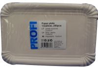 Disposable plates PROFI, paper, white, 13 x 20 cm, 250 pcs.