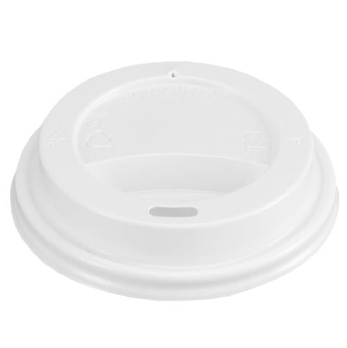 Lid for paper cup, PS, white, D 80mm, 100 pcs.