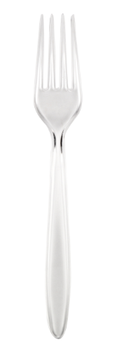 Vienkartinės šakutės SUPERIOR, PS, skaidrios, 17 cm, 50 vnt