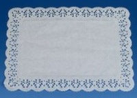 Placemats, paper, cut, white, 40 x 30 cm 100 pcs.