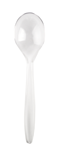 Disposable spoons SUPERIOR, PS, transparent, 17 cm, 50 pcs