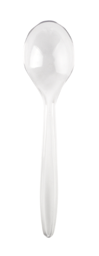 Vienkartiniai šaukšteliai SUPERIOR, PS, skaidrūs, 12,5 cm, 50 vnt