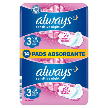 Higieniniai paketai ALWAYS Ultra Sensitive Night, 14 vnt.