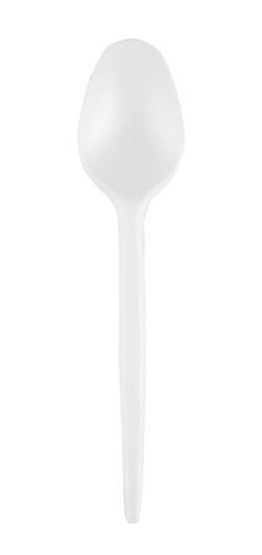 Disposable spoons SUPERIOR, PS, white, 17 cm, 50 pcs
