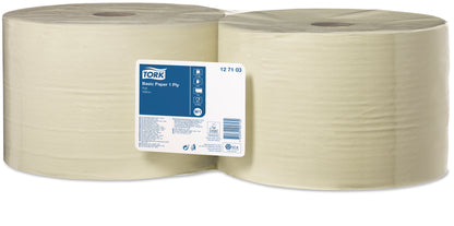 Industrial paper TORK BASIC, 1 ply, W1, 23.5 cm x 1190 m, yellow
