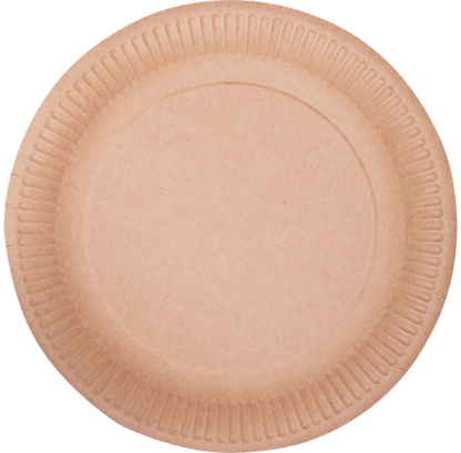 Vienkartinė lėkštė ABCPAK, popierinė, ruda, 15 cm, 100 vnt