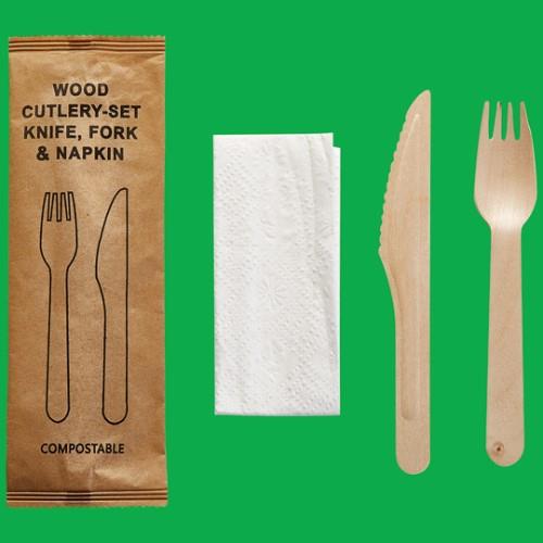 Disposable tool set, wooden, 1.6 cm, 25 x 25 cm, 125 sets.