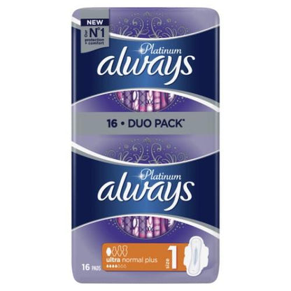 Higieniniai paketai ALWAYS Platinum Normal, S1, 16vnt.
