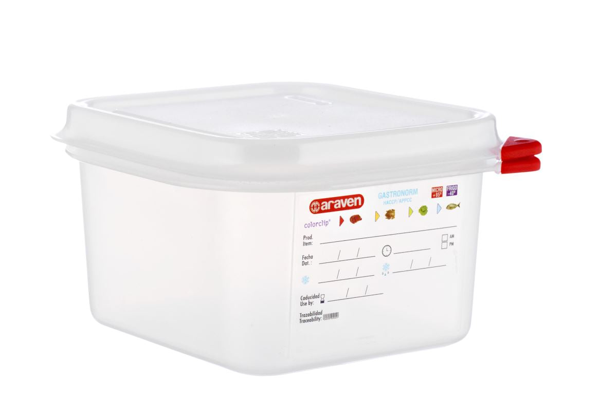 Gastro container AIRTIGHT GN1/6, with lid, PP, 1.7 l, H 10 cm, pcs.