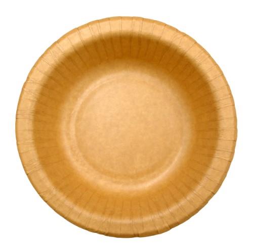 Disposable bowls, KRAFT, paper, with biodegradable coating, light brown, D 19 cm, 50