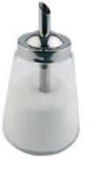 Glass sugar bowl-dispenser, 300 ml, D 8.5 cm, H 15 cm