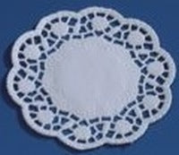 Placemats, paper, cut, white, D 28 cm, 100 pcs.