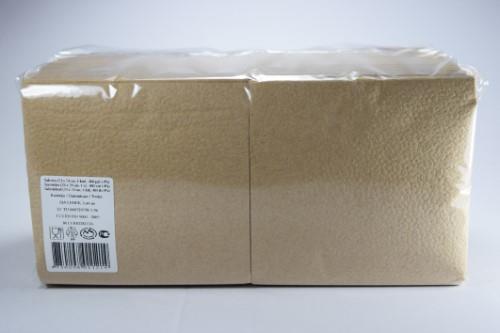 Servetėlės, šviesiai rudos, 1 sluoksnio, 24 x 24 cm, 400 vnt.