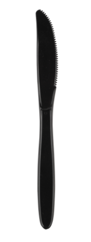 Disposable knives SUPERIOR, PS, black, 17 cm, 50 pcs.