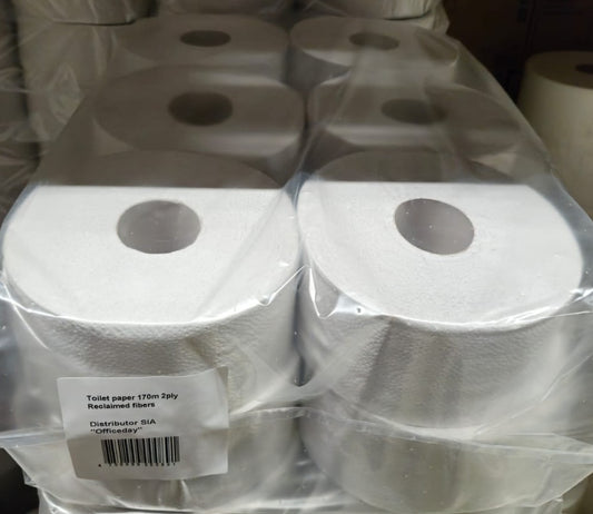 Toilet paper GRUINE, with regenerated fiber perforation, 2 layers, 170m, 80073
