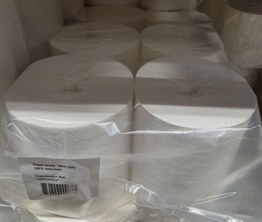 Popieriniai rankšluosčiai GRUINE, su pirmojo pluošto perforacija, 2 sluoksniai, 100 m, 80127