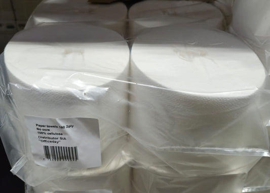 Popieriniai rankšluosčiai GRUINE, rulone su pirmojo pluošto perforacija, 2 sluoksniai, 180 m, 80134.1