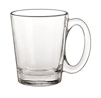 Conic mug, glass, 310 ml, D 8.3 cm, H 10.2 cm, 2 pcs