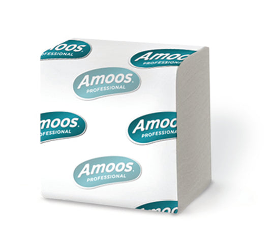 Toilet paper AMOOS in sheets, 2 ply, 250 sheets, 11 x 21 cm