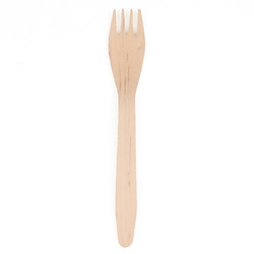 Disposable forks, wooden, 10pcs