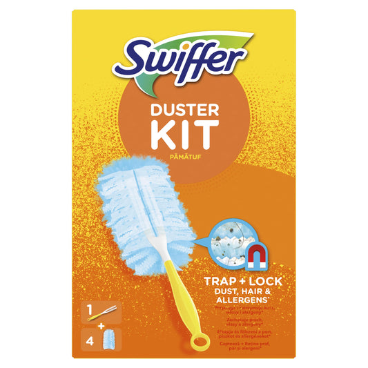 Swiffer Duster Starert Kit mini handle + 4pcs refill