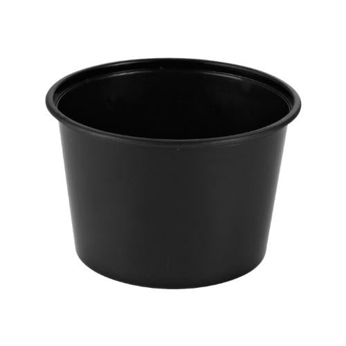 Disposable plastic soup container, 525 ml, black, 50 pcs.