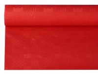 Tablecloth DAMASK, red, disposable, roll, 120 cm x L 8 m, pcs.