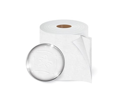 Toilet paper AMOOS, perforated, 18pcs/pack, 3 layers, 30 m, 102 mm,