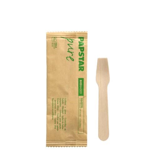 Ice cream spoons PAPSTAR, wooden, L 9.4 cm, in hygienic packaging, 50 pcs.