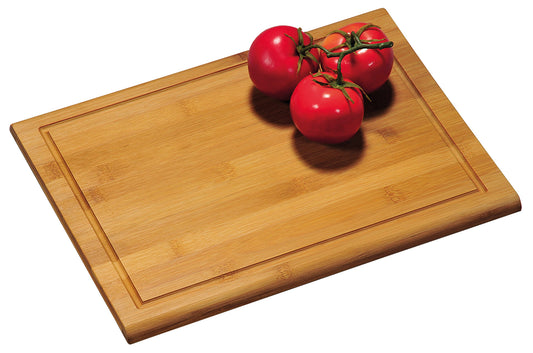 Cutting board, with groove, bamboo, 38 x 28 cm, H 1.6 cm, pcs.