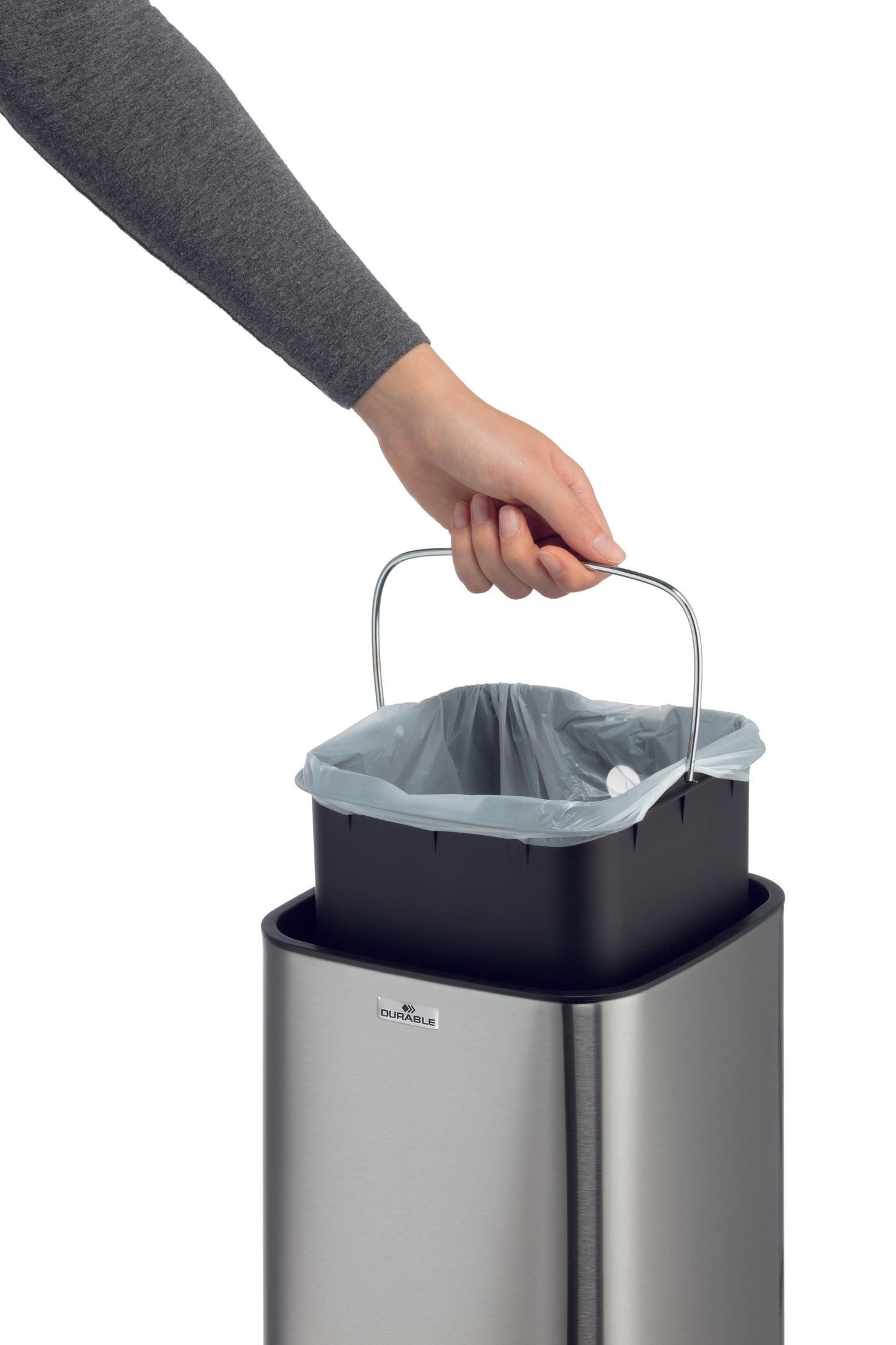 Sensorinė šiukšlių dėžė NO TOUCH 6L, sidabrinė sp.