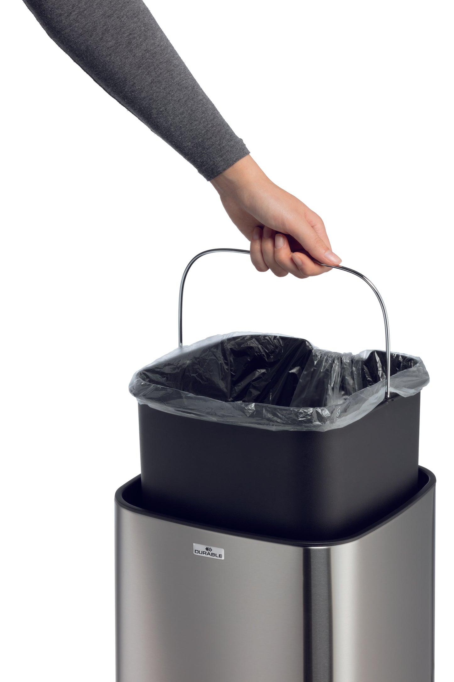 Sensorinė šiukšlių dėžė NO TOUCH 21L, sidabrinė sp.