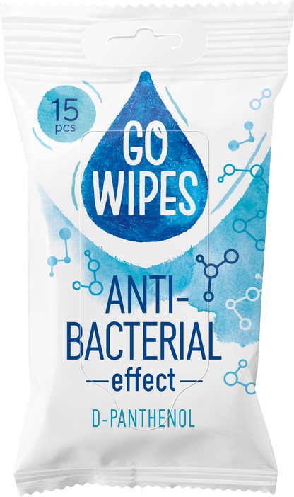 Wet wipes GOWIPES Antibact D-Panthenol 15 pcs