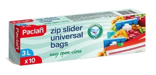 Bags for freezing products PACLAN, with zipper, 3 l, 10 pcs.