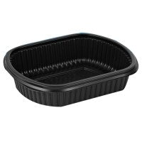 Food box MEALBOX, black, PP, 952 ml, 207x170x50 mm, 63 pcs.