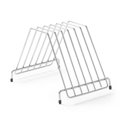 Cutting board holder, 6 compartments, stainless steel, 33 x 21.1 cm, H 20.5 cm, pcs.