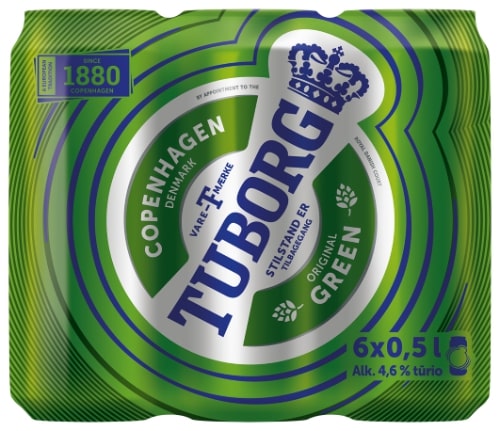 Alus TUBORG, 4.6%, 0,5 l x 6, skardinė